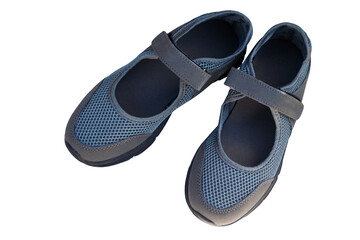 Female casual summer shoes isolated on the white background