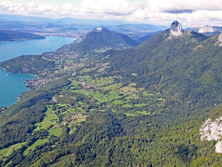 Aerial view of Lake Annecy, France	