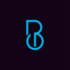simple modern minimalist monogram gb logo premium vector - obrazy, fototapety, plakaty