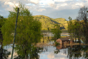 Obraz premium Paisaje inundación
