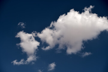 Cumulus clouds look like fluffy, white cotton balls in the sky........