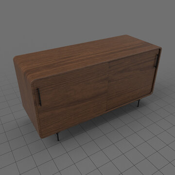 Wooden slide door stand