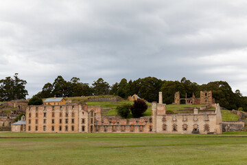 Fototapeta na wymiar Port Arthur, Tasmania, Australia 25/11/2013 Prison buildings 