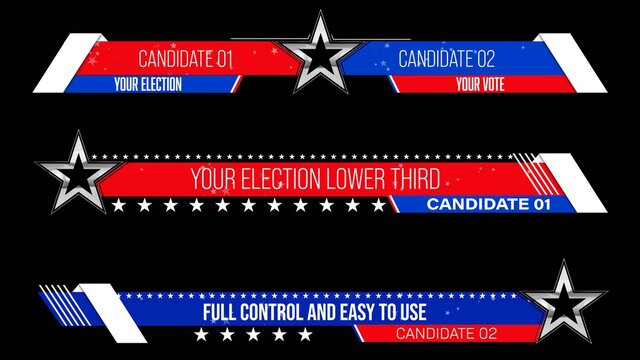 Election Lower Third with Chrome Star