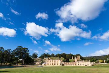 Fototapeta na wymiar Port Arthur, Tasmania, Australia 25/11/2013 Prison buildings 