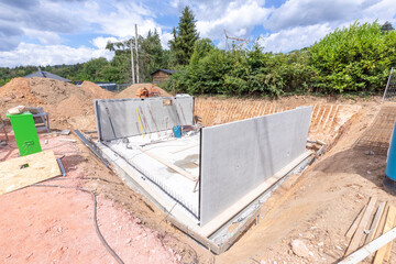 construction site with waterproof concrete called white cellar construction