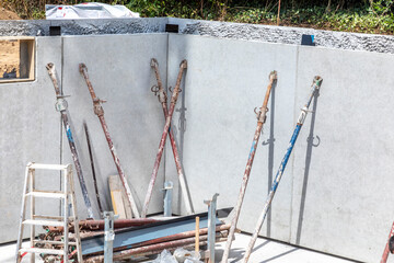 construction site with waterproof concrete called white cellar construction