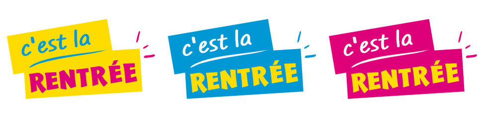 C'est la rentrée scolaire !