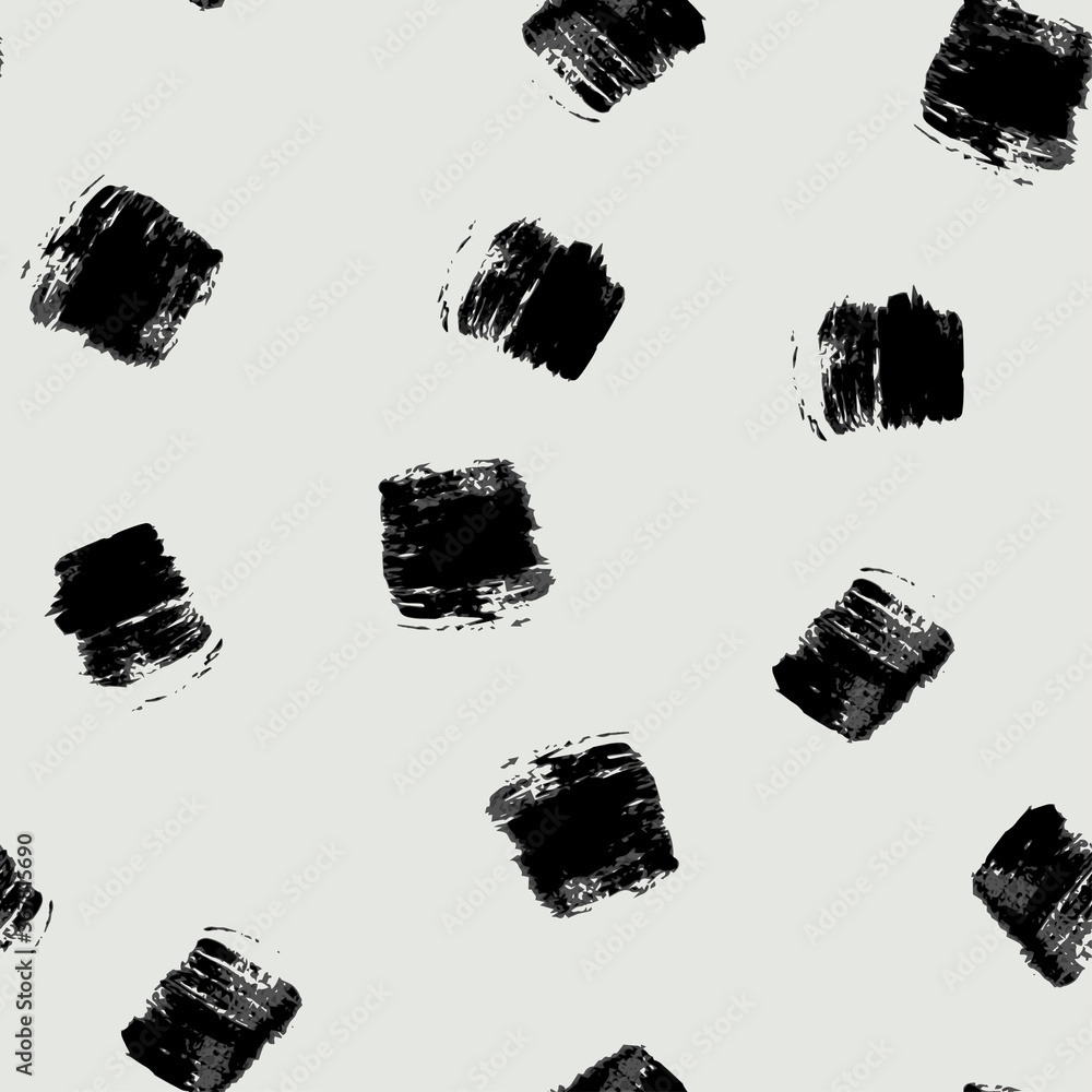 Aufkleber vector seamless pattern. abstract background with brush strokes. monochrome hand drawn texture. mode