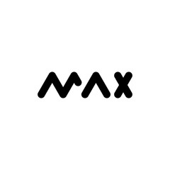 Black Max Letter Logo Design Vector