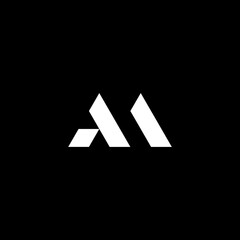 Initial A M Letter Geometric Logo
