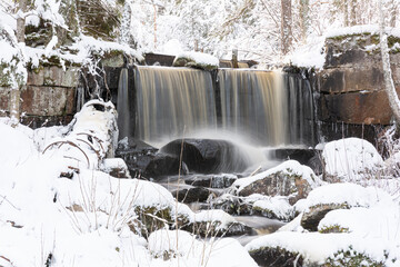 waterfall in winter