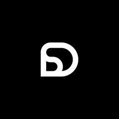 Initial DD Letter Logo Design Vector