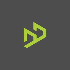 Initial DD Letter Logo Design Vector