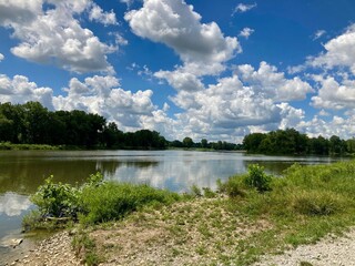 summer landscape with river
