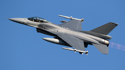 Fototapeta na wymiar Military Air Force fighter jet aircraft on flight