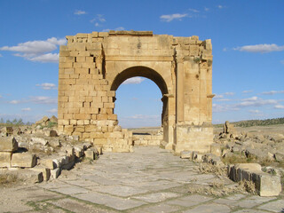 HAIDRA, TUNISIA. ANCIENT ROMAN AND BYZANTINE RUINS. 