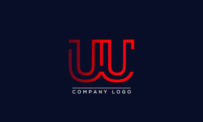 Abstract creative minimal unique alphabet letter icon logo UU