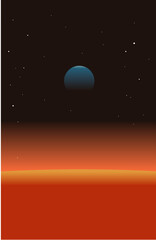 mars surface landscape space scene © matiasdelcarmine