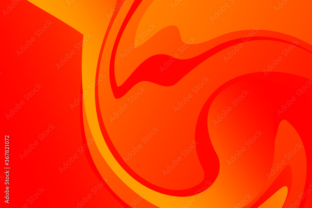 Poster abstract orange and red wavy background with curve lines. lava. burn. fire. flame.