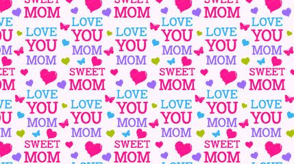 Mother's Day Vector Pattern Design