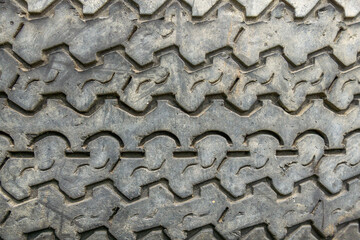 texture of an old car tire wheel. close up macro