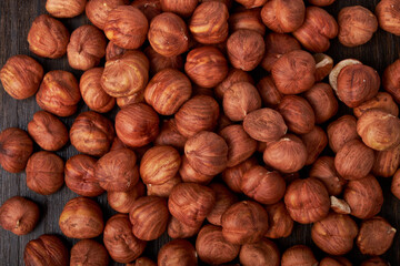 hazelnuts in a Cup on a white background