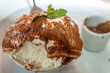 Chocolate Korean Milk Ice Sorbet: Injeolmi Bingsu
