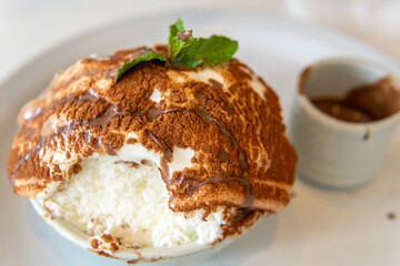 Chocolate Korean Milk Ice Sorbet: Injeolmi Bingsu