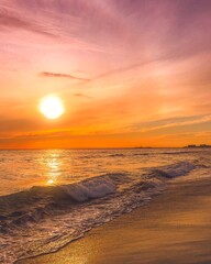 sunset on the beach