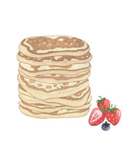 Pancakes with strawberry