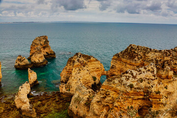 Rocky cliffs of Algarve