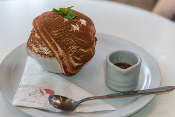 Chocolate Korean Milk Ice Sorbet: Injeolmi Bingsu