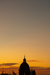 Fototapeta premium Capilla, Atardecer en Roma