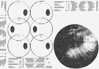 Black and White Illustration Gallery Poster Layout