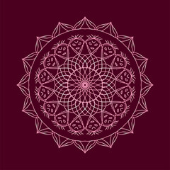 Mandala colorful vintage art, ancient Indian vedic background design, old painting texture with multiple mathematical shape vector illustration