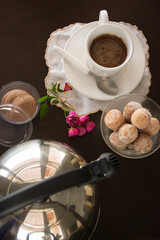 Café da manha com capuccino Breakfast with cappuccino