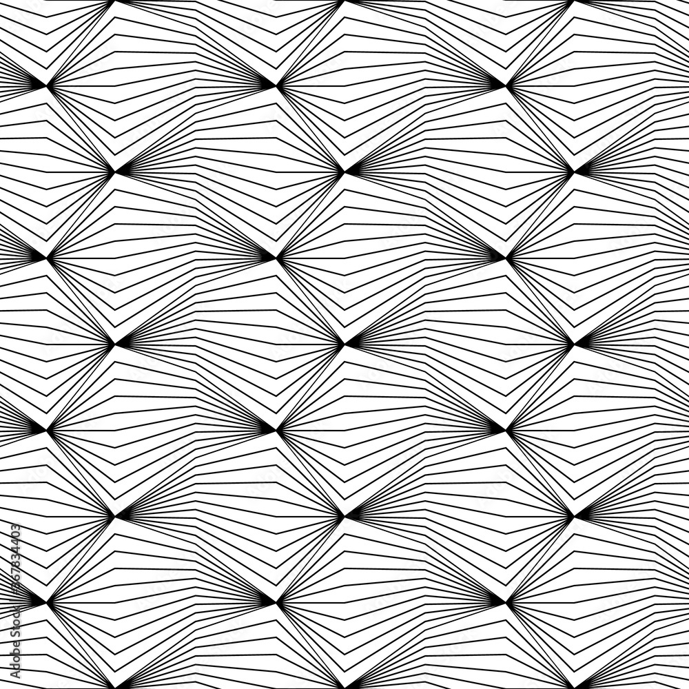 Poster abstract pattern with volumetric geometric shapes from lines. image with optical illusion.