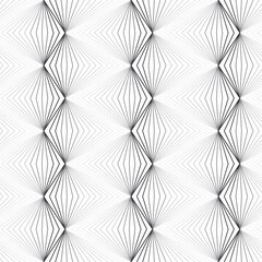 Abstract pattern with volumetric geometric shapes from lines. Image with optical illusion.