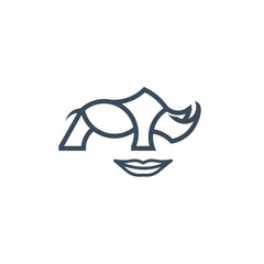 Rhino and Face Lady 