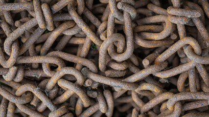 old rusty chain. texture or background