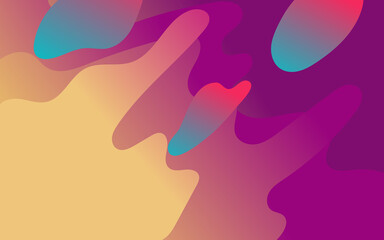 Plakat Modern abstract line, wavy background and full color. Vector Illustrator. Eps 10 - Vector