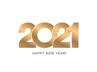2021 Happy new year gold design. 2021 new year gold background. 