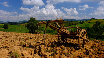 On a hike from Taungoo to Inle lake, the old wooden tools used for agriculture are standing out in this image.
