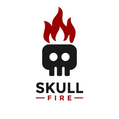 skull fire logo