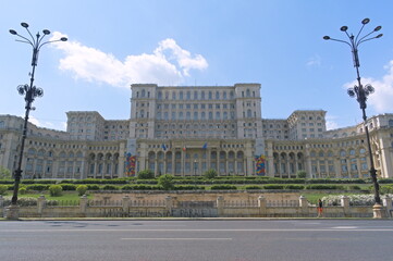 Bucharest, Romania - 05.02.2019: Romanian pariament house, Bucharest.