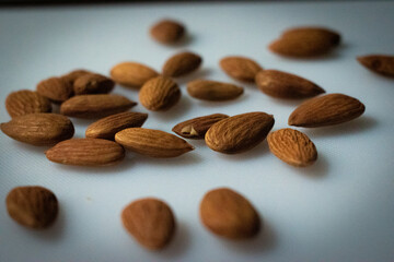 dried and candied fruit for snacks and culinary use, isolated over white background .