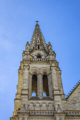 Fototapeta na wymiar Bordeaux Cathedral (Cathedrale Saint-Andre de Bordeaux, from 1096) - Roman Catholic church dedicated to Saint Andrew. It is the seat of the Archbishop of Bordeaux. Bordeaux, France.