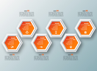 Abstract 3D Paper Infographics. Business template .Vector illustration
