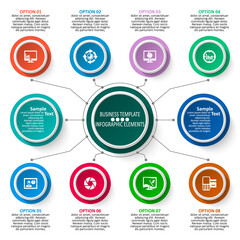 Abstract 3D Paper Infographics. Business template .Vector illustration